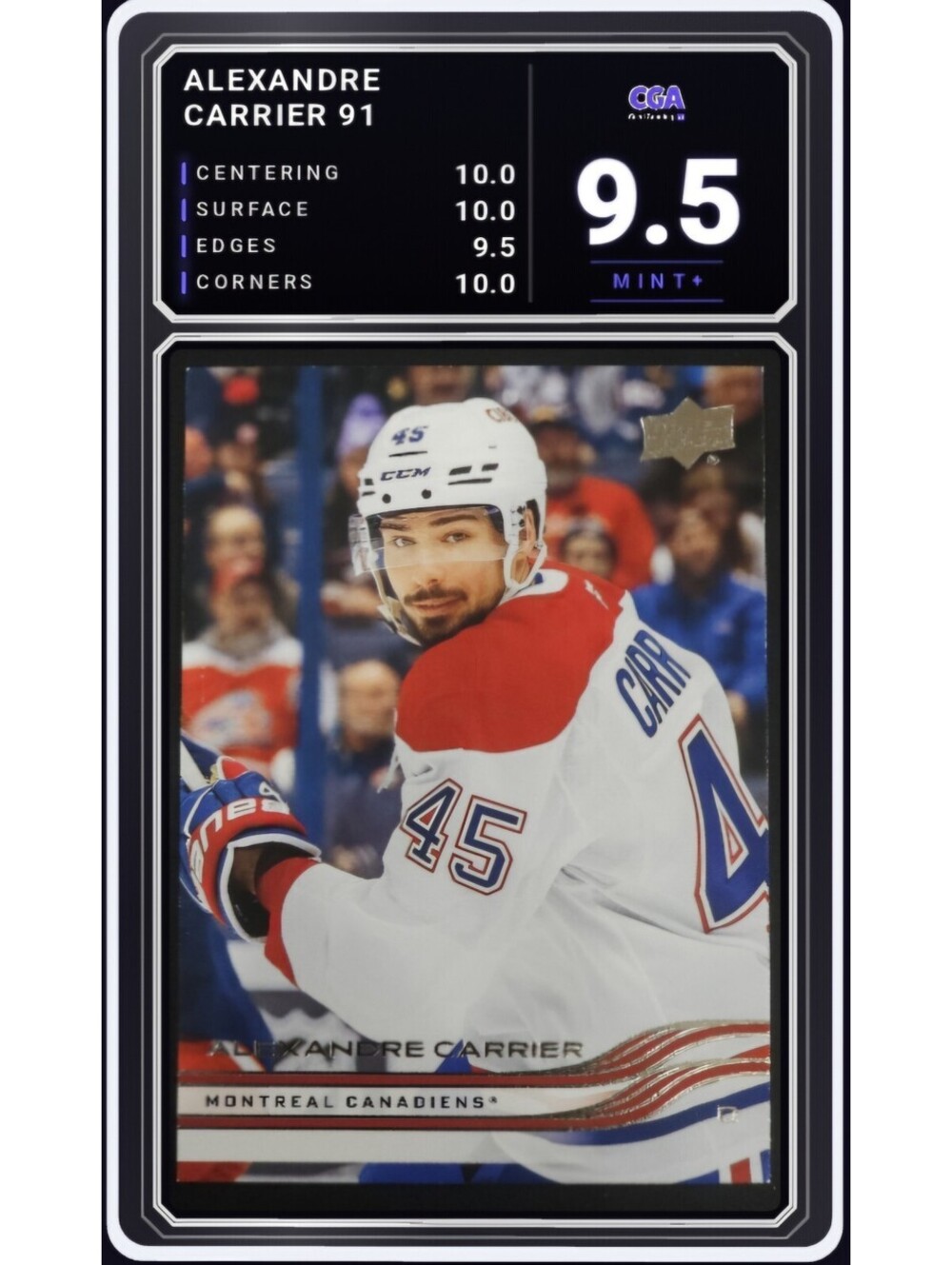 2025-26 Upper Deck #91 Alexandre Carrier Canadiens NHL - CGA 9.5 Digital Grade
